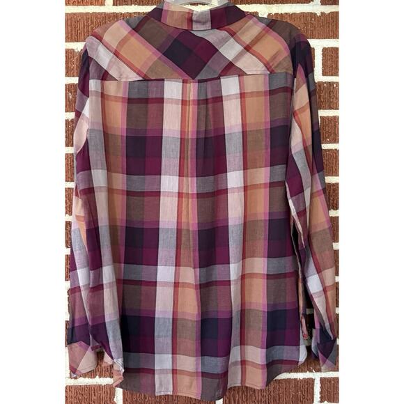 Westbound Lightweight Plaid Button Up Size Large NWT - Picture 2 of 3